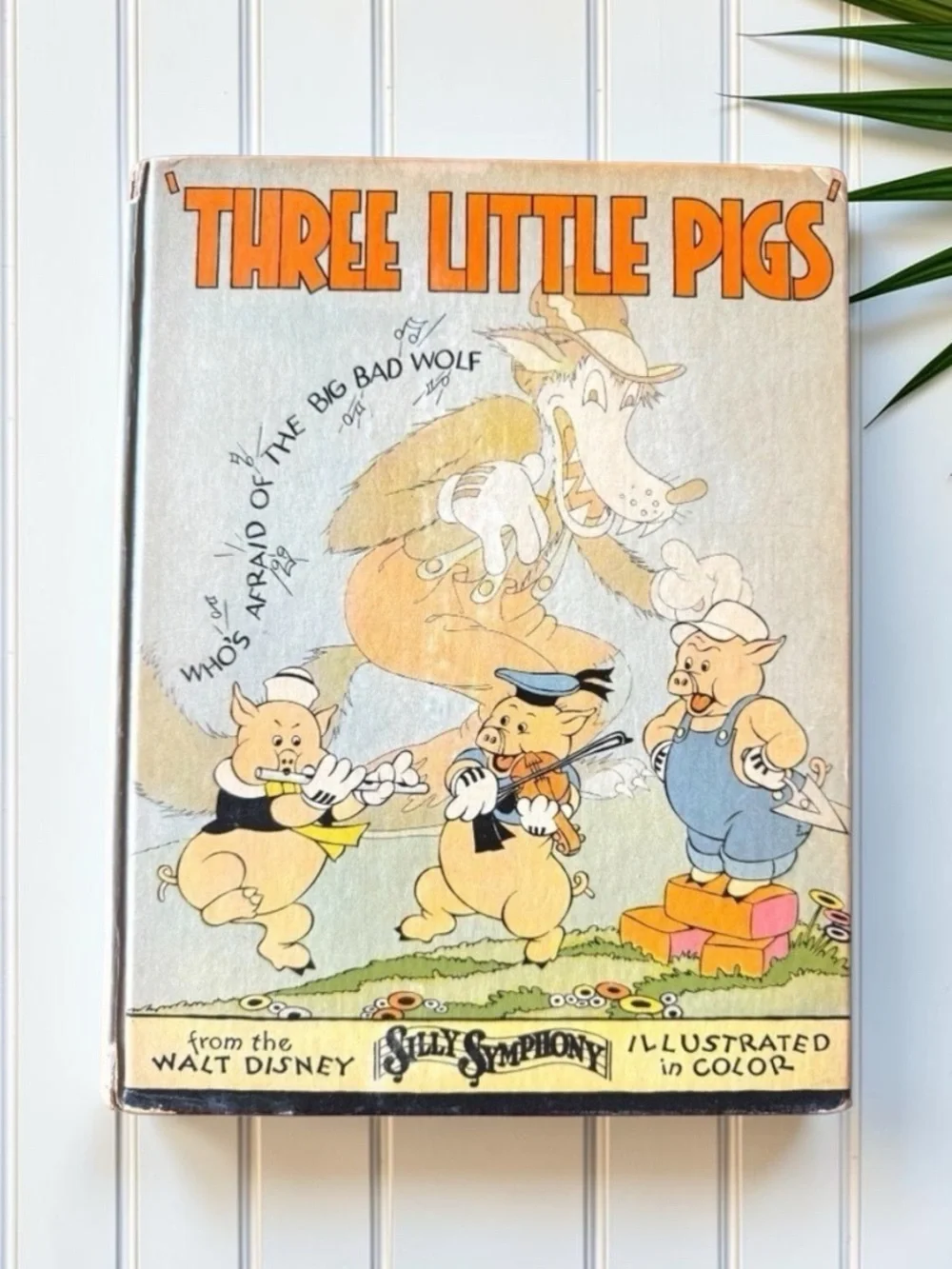 Vintage 1933 Walt Disney Three Little Pigs Silly Symphony Hardcover Book